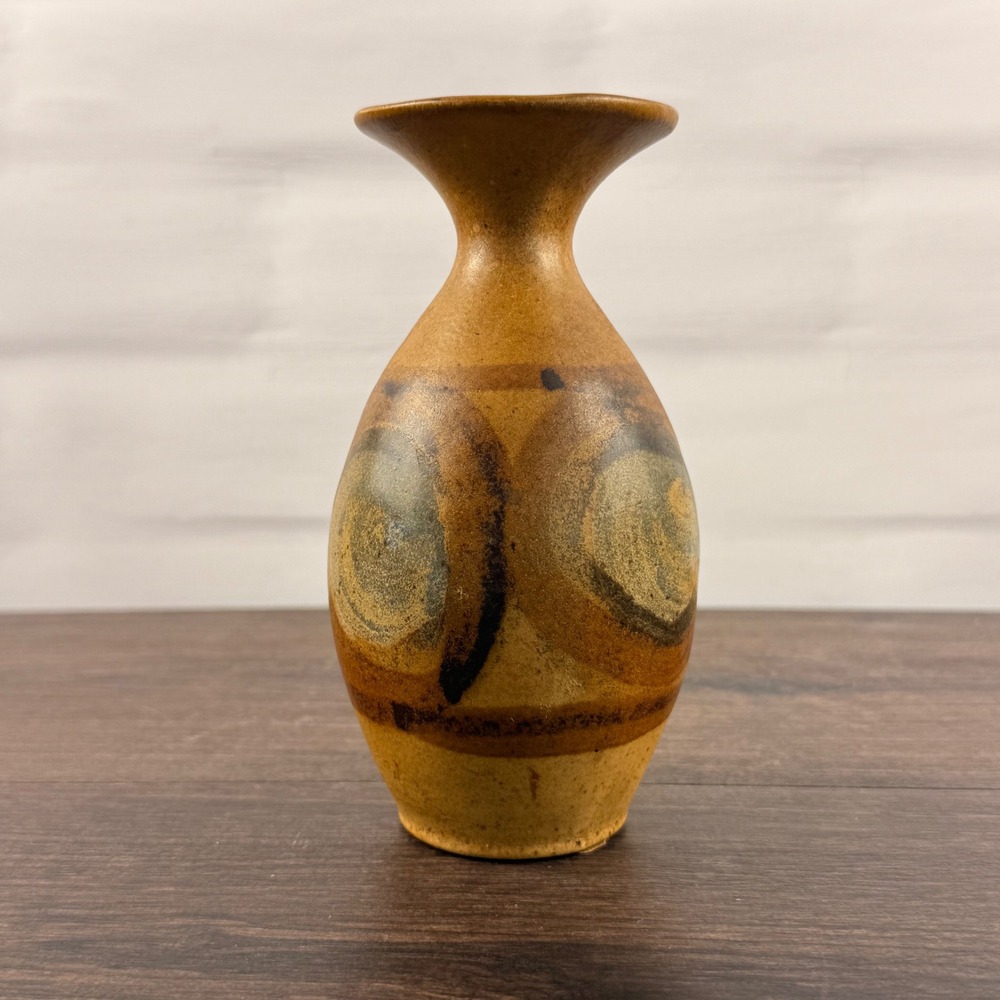 Stoneware Designs West SDW California Studio Pottery Bud Vase Earth Tone
